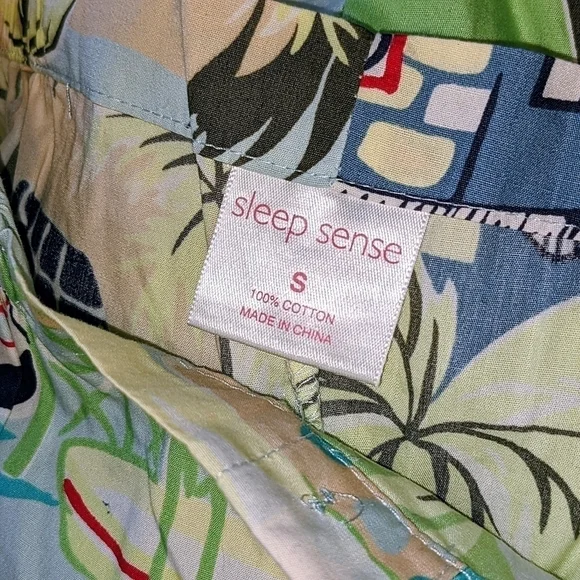 Summer Fun Print Cropped Cotton Pajama Lounge Pants - Picture 4 of 5